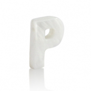 Pendenti di conchiglia prodotti speciali lettera P bianco (colore naturale)