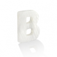 Pendenti di conchiglia prodotti speciali lettera B bianco (colore naturale)