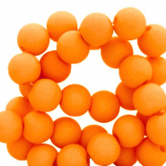 Perline in acrilico 6 mm opaca arancio buccia