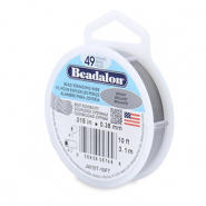 Beadalon filo infilaperle 49 fili diametro 0.38mm acciaio inossidabile brillante