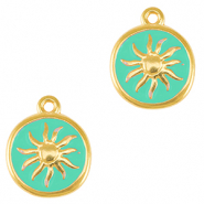 Ciondoli di metallo DQ sole oro-blu veraman (privo di nichel)