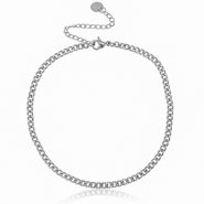 Cavigliere in acciaio inossidabile argento