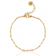 Bracciali in acciaio inossidabile beige latte-oro