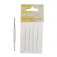 Beadsmith Aghi Infilaperle ad occhio grande 6cm argento