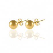 Orecchini in acciaio inossidabile 4mm oro