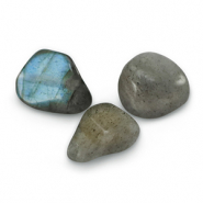 Perline in pietra naturale Labradorite scintillante grigio