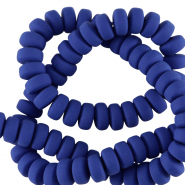 Perline di polimero rondella 7mm blu audace