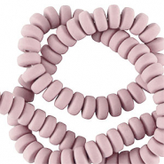 Perline di polimero rondella 7mm rosa vintage