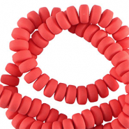 Perline di polimero rondella 7mm rosso