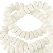 Perline di polimero rondella 7mm bianco
