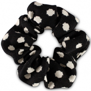 Elastici per capelli a pois nero-bianco