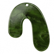 Pendenti in resina organico verde muschio