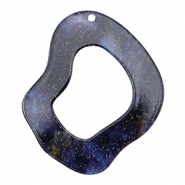 Pendenti in resina organico glitterato multicolore galassia
