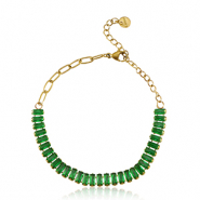 Bracciali in acciaio inossidabile oro-verde