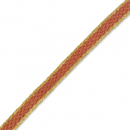 Nastro rosa salmone affumicato-oro