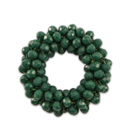Ciondoli sfaccettati 32mm verde scuro