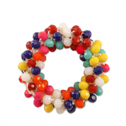 Ciondoli sfaccettati 32mm multicolore