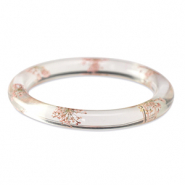 Braccialetti alla moda con fiori secchi rosa chiaro