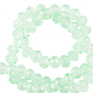 Perline sfaccettate 3x2mm rondella verde menta delicato