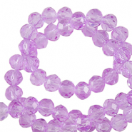Perline sfaccettate 3x2mm rondella viola paisley