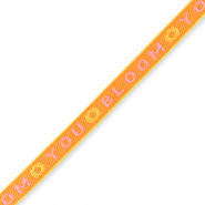Nastro con testo "you bloom" arancione-viola paisley
