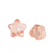 Perline in acrilico stella rosa salmone trasparente
