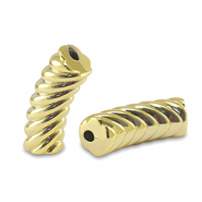 Perline in acrilico tubo spirale oro