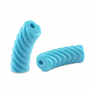 Perline in acrilico tubo spirale blu