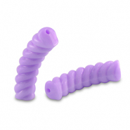 Perline in acrilico tubo spirale viola