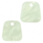 Pendenti in resina trapezio verde menta neon