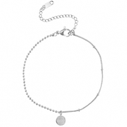 Bracciali in acciaio inossidabile catena a palline LUCKY argento
