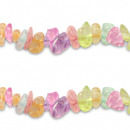 Perline di vetro Chips trasparente-multicolore