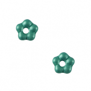 Perline Rep. Ceca fiore 5mm verde acqua