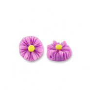Perline in resina fiore 8mm viola