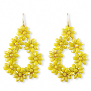 Orecchini sfaccettati goccia oro-giallo