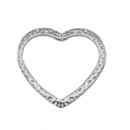 Ciondoli in acciaio inossidabile cuore argento