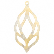 Pendenti in resina beige sabbia trasparente