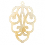Pendenti in resina beige sabbia trasparente