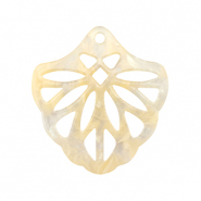 Pendenti in resina beige sabbia trasparente