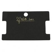 Cartoncini per bigiotteria "with love" nero