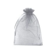 Sacchetti in organza 10x12cm grigio chiaro