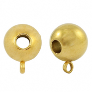 Perline in acciaio inossidabile con anellino 10mm oro