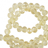 Perline sfaccettate 4x3mm rondella giallo Toscana