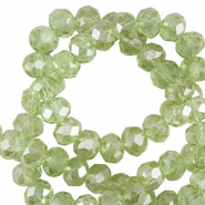 Perline sfaccettate 4x3mm rondella verde malachia-effeto perlato