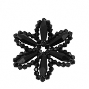 Ciondoli sfaccettati fiore nero