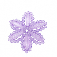 Ciondoli sfaccettati fiore viola