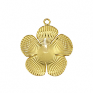 Ciondoli in acciaio inossidabile fiore oro