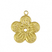 Ciondoli in acciaio inossidabile fiore oro