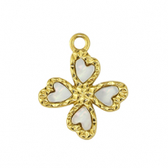 Ciondoli in acciaio inossidabile fiore oro