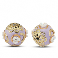 Perline in stile boh&eacute;mien lilac-oro